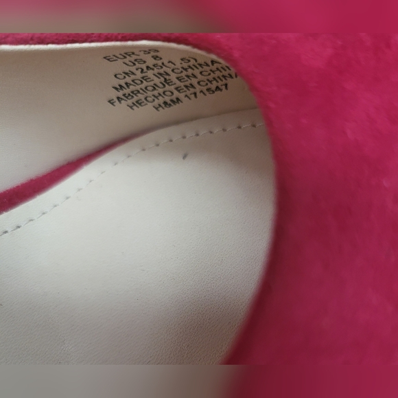 NWOT H&M Red Suede High Heels - Picture 10 of 16